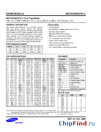 Datasheet M372V0405DT0 manufacturer Samsung
