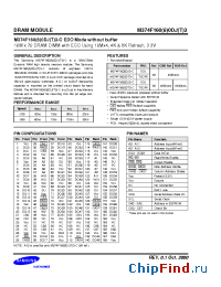 Datasheet M374F1600DJ3-C manufacturer Samsung