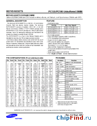 Datasheet M374S1623ETS-C1H manufacturer Samsung