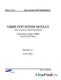 Datasheet M381L1713CT1 manufacturer Samsung