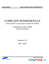 Datasheet M381L6423BT0-CLA0 manufacturer Samsung