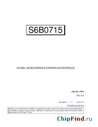 Datasheet S6B0715A01-B0CZ manufacturer Samsung