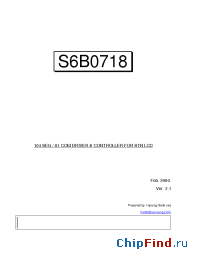 Datasheet S6B0718 manufacturer Samsung