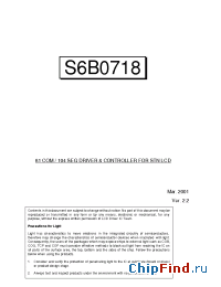 Datasheet S6B0718X manufacturer Samsung