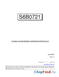 Datasheet S6B0721X01-B0CZ manufacturer Samsung