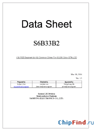Datasheet S6B33B2A01-B0CY manufacturer Samsung