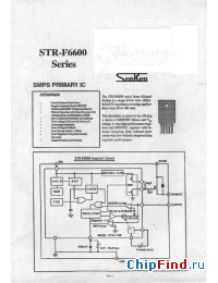 Datasheet STR-F6600 manufacturer Sanken