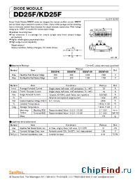 Datasheet DD25F120 manufacturer SanRex