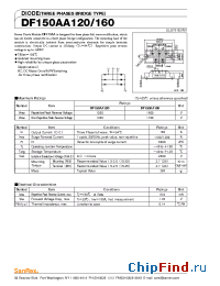Datasheet DF150AA160 manufacturer SanRex