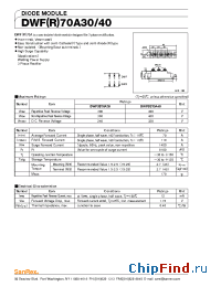 Datasheet DWF70A30 manufacturer SanRex