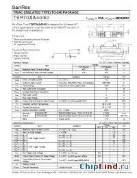 Datasheet TSR100AA40 manufacturer SanRex