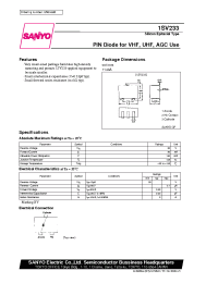 Datasheet 1SV233 manufacturer Sanyo