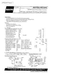 Datasheet 2SA1291 manufacturer Sanyo
