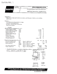 Datasheet 2SA1826 manufacturer Sanyo