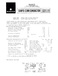 Datasheet 2SB507D manufacturer Sanyo
