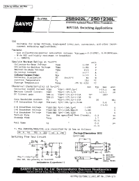Datasheet 2SB922L manufacturer Sanyo