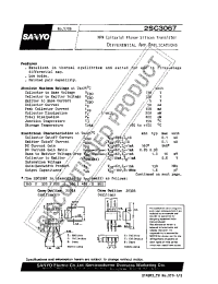 Datasheet 2SC3067 manufacturer Sanyo