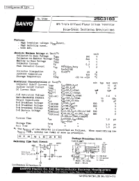 Datasheet 2SC3183 manufacturer Sanyo