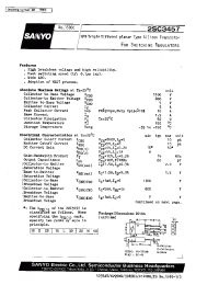 Datasheet 2SC3457 manufacturer Sanyo