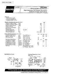Datasheet 2SC3591 manufacturer Sanyo