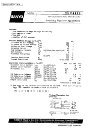 Datasheet 2SC4110 manufacturer Sanyo