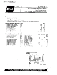 Datasheet 2SC4492 manufacturer Sanyo