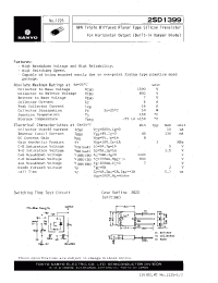 Datasheet 2SD1399 manufacturer Sanyo