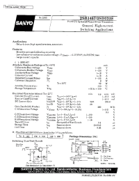 Datasheet 2SD2218 manufacturer Sanyo