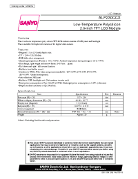 Datasheet ALP230CCX manufacturer Sanyo