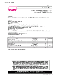 Datasheet ALP237FXX manufacturer Sanyo