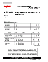 Datasheet CPH3324 manufacturer Sanyo