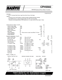 Datasheet CPH5502 manufacturer Sanyo