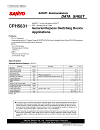 Datasheet CPH5831 manufacturer Sanyo
