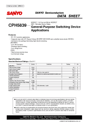 Datasheet CPH5839 manufacturer Sanyo