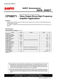 Datasheet CPH6071 manufacturer Sanyo
