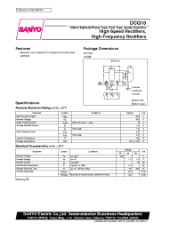 Datasheet DCG10 manufacturer Sanyo