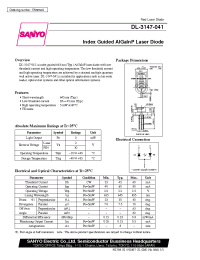 Datasheet DL-3147-041A manufacturer Sanyo