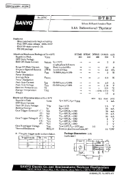 Datasheet DTB3E manufacturer Sanyo
