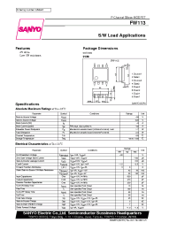 Datasheet FW113 manufacturer Sanyo