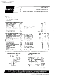 Datasheet K1462 manufacturer Sanyo