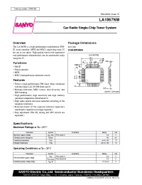Datasheet LA1867NM manufacturer Sanyo