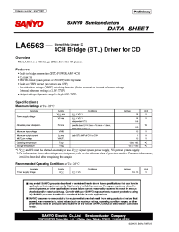 Datasheet LA6563 manufacturer Sanyo