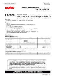 Datasheet LA6570 manufacturer Sanyo