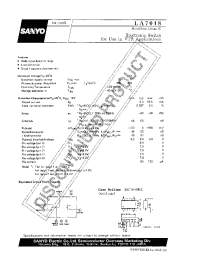 Datasheet LA7018 manufacturer Sanyo