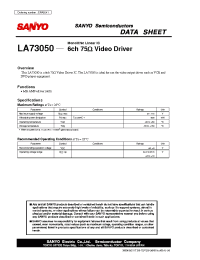 Datasheet LA73050 manufacturer Sanyo