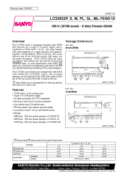 Datasheet LC33832ML-70 manufacturer Sanyo