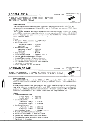 Datasheet LC3514E manufacturer Sanyo