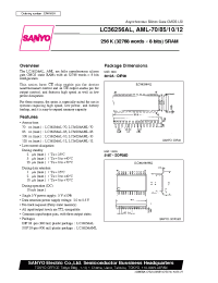 Datasheet LC36256AL-12 manufacturer Sanyo
