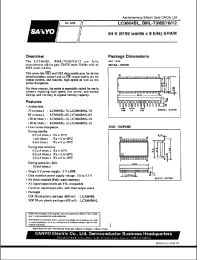 Datasheet LC3664BL-10 manufacturer Sanyo
