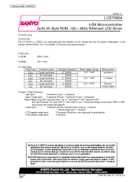 Datasheet LC573904 manufacturer Sanyo